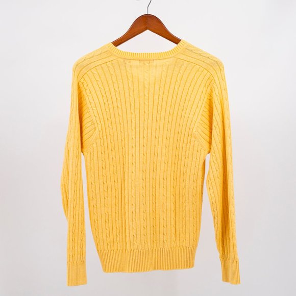 IZOD Oversized Cable Knit 100% Cotton Sweater - Size S - Excellent Condition - Picture 3 of 4